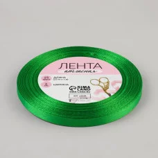 Лента атласная №19 6мм*25±1ярд зелёный АУ 1218088