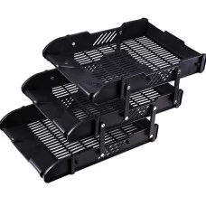 Лоток горизонтальный 3 секции (синий, черный) DV-10557