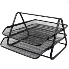 Лоток горизонтальный металлический 2 секции DV-15000BK