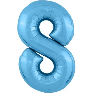 Шар Agura Slim Холодный голубой цифра 8 (40\'\'/102 см) 755334