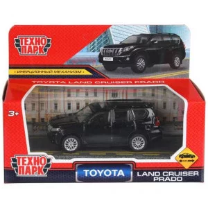 Машина металл TOYOTA LAND CRUISER PRADO длина 10,5 см инерц черный 407297