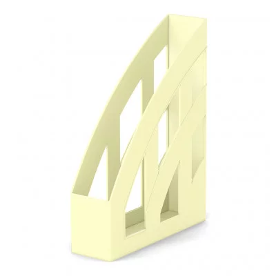 Подставка для бумаг вертикальная пластиковая ErichKrause® Office, Pastel, 75мм, желтый 55581