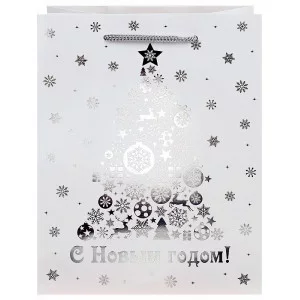 Dream Cards Пакет подароч.с мат.лам.и тис.фол.18x23x10см(M)Новогоднее сияние,190г(собс.раз) ПКП-6648