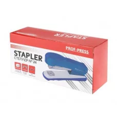 Степлер (ОП-2790), №24, метал./к, на 20 листов, в карт. коробке, синий (василек), шт ОП-2790