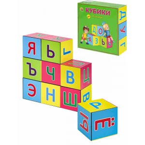 КУБИКИ ПЛАСТИКОВЫЕ 9 шт. БУКВЫ (Арт. К09-8152)
