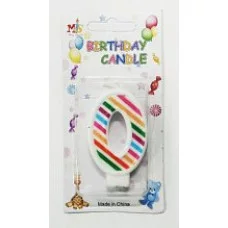 Свеча годики декоративная парафиновая красная 8