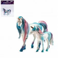 ТМ "КОМПАНИЯ ДРУЗЕЙ", серия "Животные планеты Земля", набор "Единорог и жеребенок", голубой, в/п 18*15*4 см JB0211373