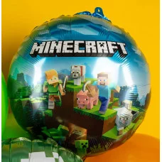 Шар (18\'\'/46 см) Круг, Пиксельные человечки, Дизайн №1, 1 шт. в уп. 24471