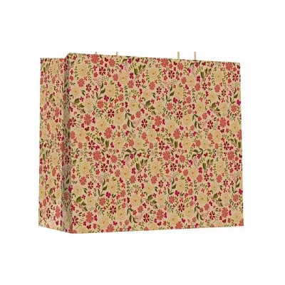 Пакет подарочный из крафт-бумаги 27,5х27,5х12 см (craft M) Весенние цветы, 150 г ПКП-8005