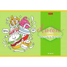 АЛЬБОМ для рисования 40л А4ф на скобе серия -Фаст фуд пати- 066819 Аль4330