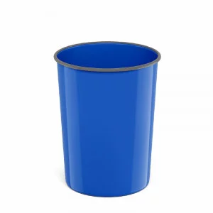 Корзина для бумаг литая пластиковая ErichKrause® Classic, 13.5л, синяя 1шт 58450