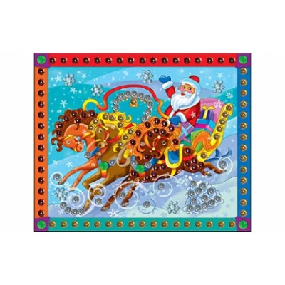 МОЗАЙКА ИЗ ПАЙЕТОК. ДЕД МОРОЗ (Арт. М-8541)