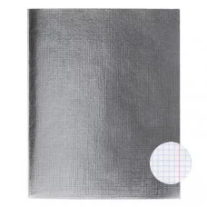 Тетрадь 48л клетка бумвинил "Metallic" серебряный HATBER 48Т5бвВ1 225646