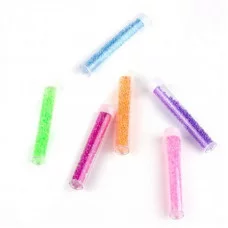 Бисер Alingar, 6 цветов, тубус гр,цена за 1 шт.европодвес, круглый "Ассорти" AL6473