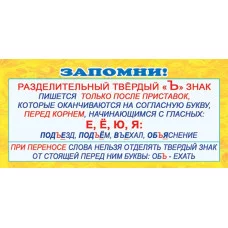 ШМ-3351 Карточка. Запомни! Разделительный Ъ знак (формат 61х131 мм), 460709144040903351