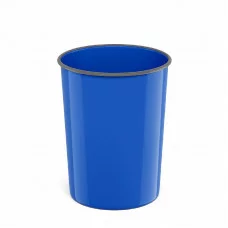 Корзина для бумаг литая пластиковая ErichKrause® Classic, 13.5л, синяя 1шт 58450