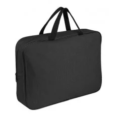 Папка на молнии А4 ЧЕРНАЯ (П-1519) с ручками, внут.карман, 350х265x45мм П-1519