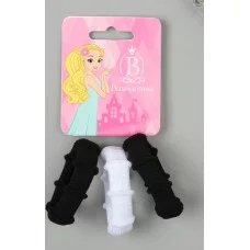 Резинка для волос "Махрушка спорт" (набор 3 шт) классика кольца. 3,5см чёрно-белый 10679891