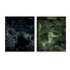 Тетрадь КЛЕТКА 96л. СТИЛЬ МИЛИТАРИ - 5 (96-8845) цветная мелов. обл. лён 96-8845