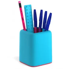 Набор настольный пластиковый ErichKrause Forte Bubble Gum голубой с розовой вставкой 57976