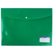 Папка-конверт на кнопке А3 200мкм зелёная DV-371A3-GN