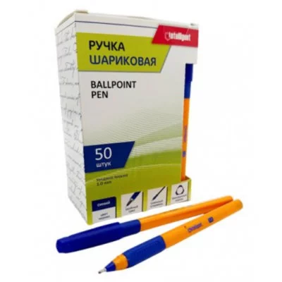 Ручка шариковая INTELLIGENT DF-15 1,0мм, трехгранный оранжево-синий корпус, с резиновым грипом, 331111