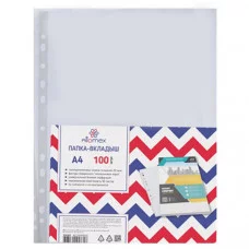 Файл-вкладыш с перфорацией А4 20мкм "Economy" тиснением 100шт/уп ATTOMEX 3050903 316304