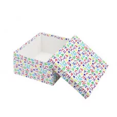 Коробка квадратная подарочная 1 шт Буквы 25,5 х 25,5 х 13 см РазборПП-4538