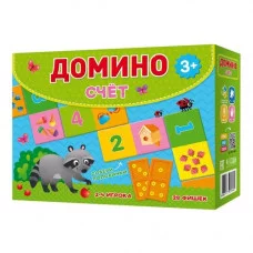 Домино. Счёт. 28 фишек (двухсторонние). ГЕОДОМ
