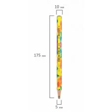 Карандаш с многоцветным грифелем ЮНЛАНДИЯ MAGIC, 1 шт., классические цвета, шестигранный, утолщенный грифель 5 мм, натуральное дерево,181789