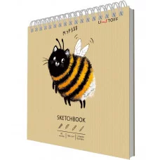 Скетчбук 195х195 30л "DRAFT and CRAFT. Bumblebee" КанцЭксмо ТСК305452