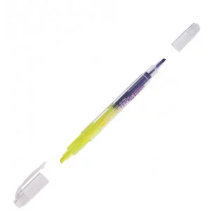 Текстовыделитель двухсторонний Crown "Multi Hi-Lighter Twin" желтый/фиолетовый, 3/2мм 208939