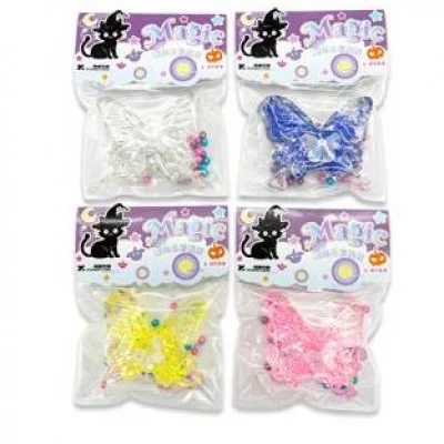 Игрушка DJ-153 "Бабочка" мялка-антистресс, 8х7см, с декором, цвета ассорти 333029