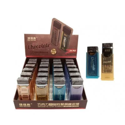 Ластик DI-706/DB-110/DB-111 "Шоколад" 60*20*10мм прямоугольный, ароматизированный, магнитный, цвета ассорти WX-99581 326896