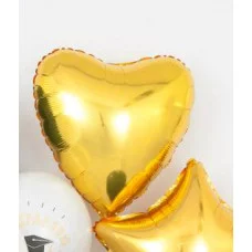 Шар (18\'\'/46 см) Сердце, Золото, 1 шт. 201500O