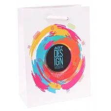 Пакет подарочный с матовой ламинацией 11,5x14,5x6 см  (S) Дизайн в стиле модерн, 128 г ППК-6259