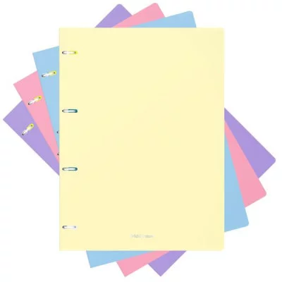 Тетрадь общая с пластиковой обложкой на кольцах ErichKrause Pastel, ассорти, А4, 80 листов, клетка 1шт 50165