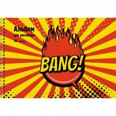 Альбом для рисования 40л Гребень мел картон глянцевая ламинация 110г/м2 Bang! АС402234