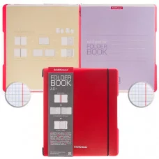 Тетрадь 2*48л клетка двойная/пластик "FolderBook" красный резинка ERICH KRAUSE 48023 224404