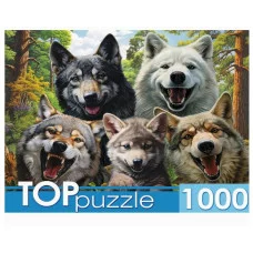 TOPpuzzle. ПАЗЛЫ 1000 элементов. СЕЛФИ ВОЛКОВ Ф1000-7730