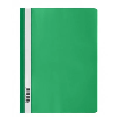 Папка-скоросшиватель пластик. СТАММ А4, 160мкм, зеленая с прозр. верхом 343189
