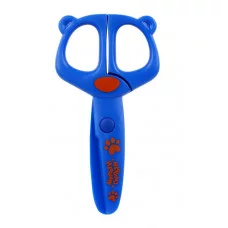 Ножницы детские пластиковые Мульти-Пульти "Приключения Енота, Енот" 12см, синий, трай-ми кард с европодвесом 348456