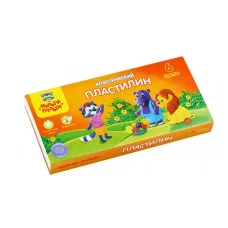 Пластилин Мульти-Пульти "Приключения Енота", 06 цветов, 120г, со стеком, картон 236480