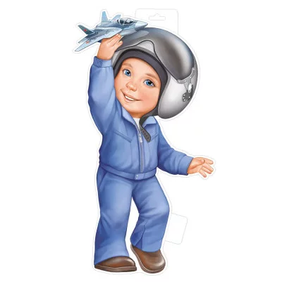 Плакат вырубной А3 И933 Империя Поздравлений Мальчик в летном костюме 59313