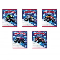 Тетрадь 18л линейка мелов "Monster Car" ассорти (5диз) ERICH KRAUSE 49204 022950