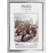 Рамка пластиковая 21*30 см, OfficeSpace, №2, акриловое небьющееся стекло, белая 301354