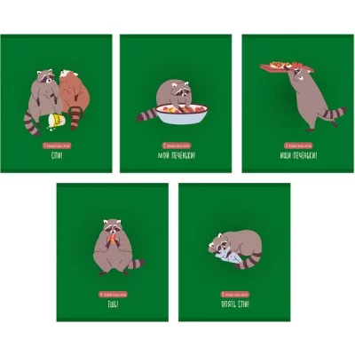 Тетрадь А5 48л "День енота"  КанцЭксмо