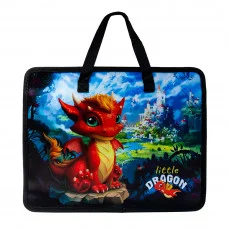 Папка школьная для тетрадей А4 на молнии с ручками "Дракоша", пластик, 33.5*26*10 см. 6009 Josef Otten /1 /12 /0 /96 365521