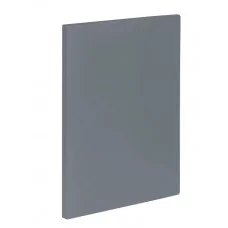 Папка с боковым зажимом СТАММ А4, 14мм, 500мкм, пластик, серая 355641