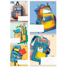 Тетрадь КЛЕТКА 24л. ШКОЛЬНЫЙ РЮКЗАК - 1 (24-2300) обл.-мелов. картон, 24-2300